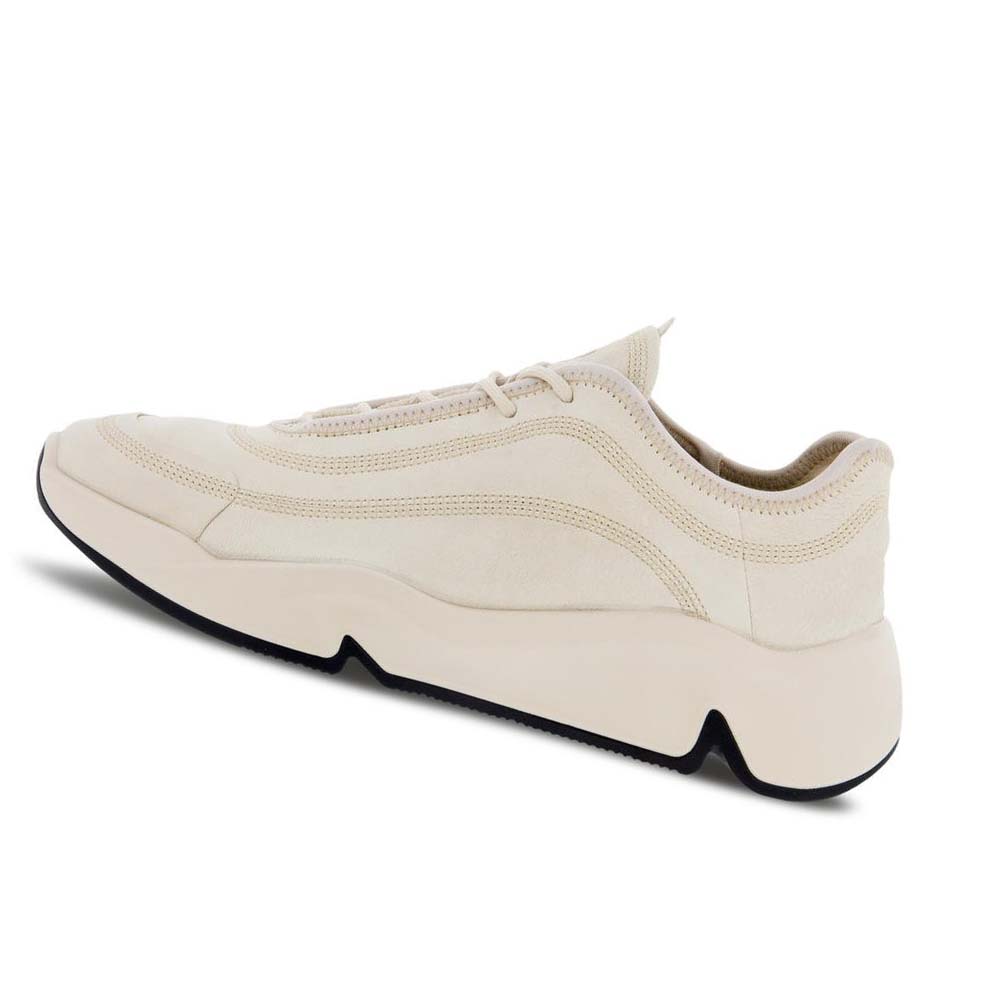 Men's Ecco Chunky Retro Casual Shoes White | USA 461ZUT